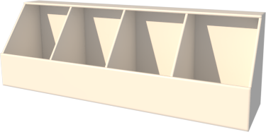 szafka z przegródkami - w kolorze biały