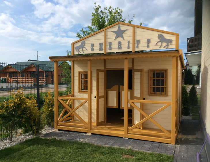 Wooden playhouse for children Sheriff