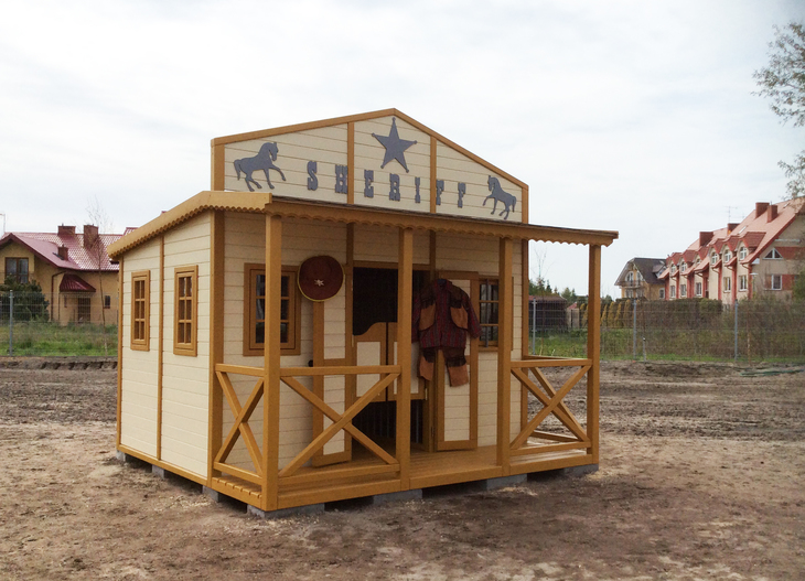 Wooden playhouse for children Sheriff