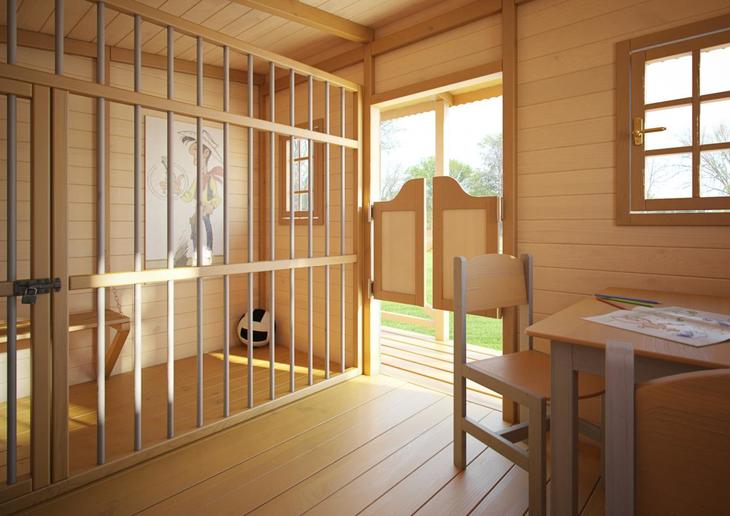 Wooden playhouse for children Sheriff