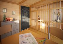 Wooden playhouse for children Sheriff