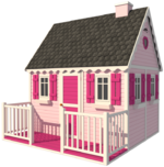 Księżniczka - drewniany domek różowy