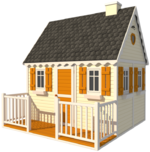 Księżniczka - drewniany domek kremowy