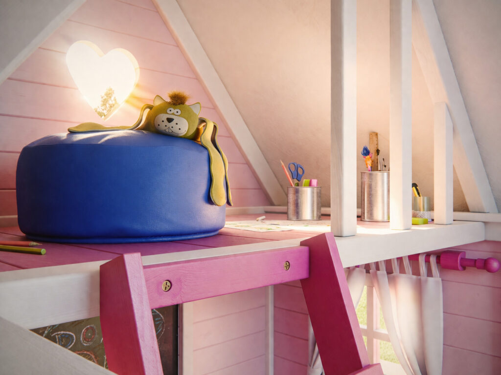 domek-drewniany-dla-dzieci-wnetrze