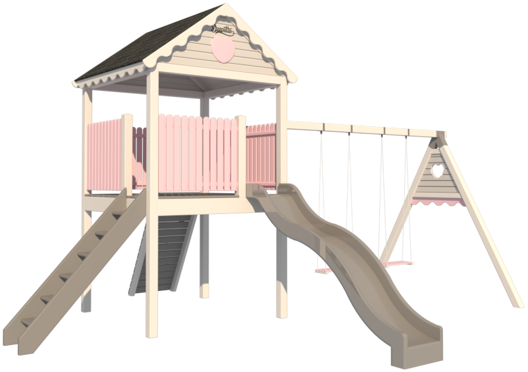 szary i jasnoróżowy